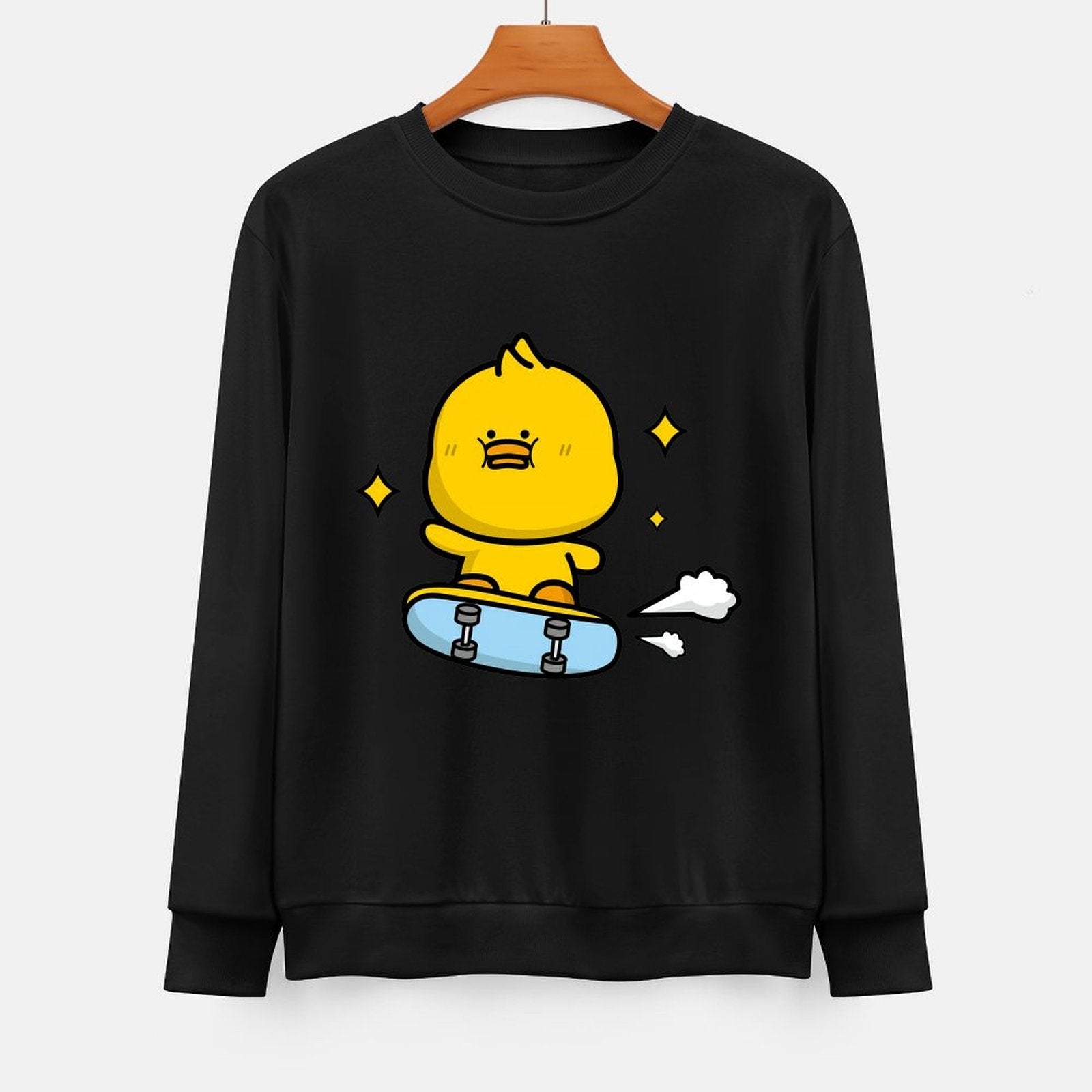 Front Patterned Long Sleeve TopFade-Proof ComfortLine